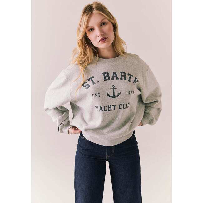 St. Barth Yacht Club Pullover, Heather Gray - Sweatshirts - 4