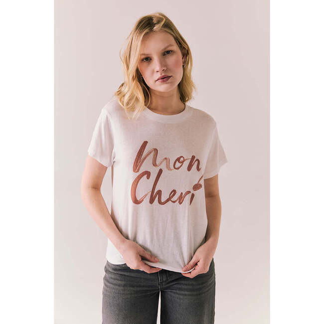 French-Inspired Graphic T-Shirt, Mon Cherie - T-Shirts - 3