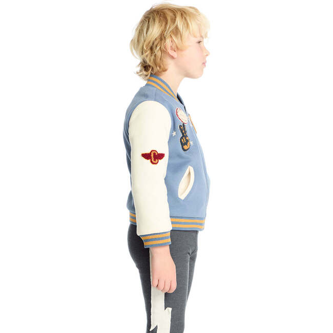 Allan Steel Blue & Stonewash Bomber - Jackets - 3