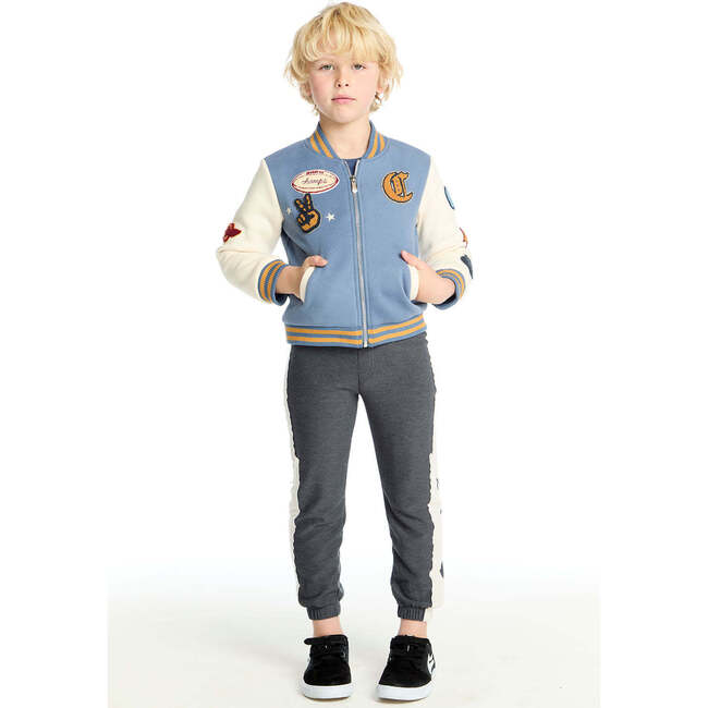 Allan Steel Blue & Stonewash Bomber - Jackets - 4