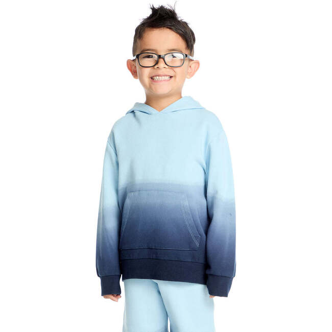 Long Sleeve Malibu Blue Ombre Hoodie