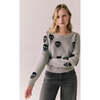 Tossed Skulls Sweater, Heather Grey - Sweaters - 1 - thumbnail