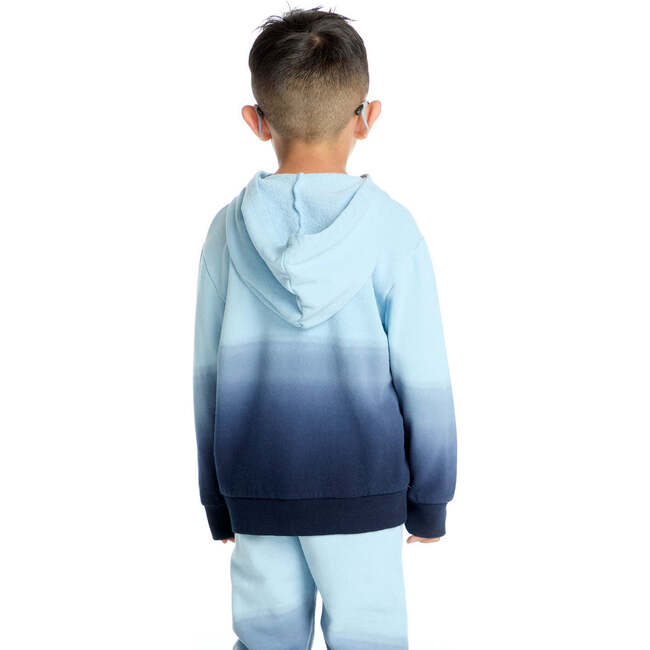 Long Sleeve Malibu Blue Ombre Hoodie - Sweatshirts - 2