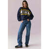 1974 Colorblock Retro Athletic Pullover, Blue/Yellow - Sweatshirts - 5