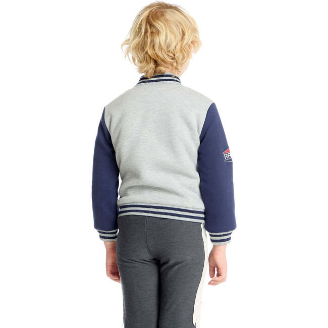 Allan Navy & Heather Grey Bomber - Jackets - 3