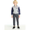 Allan Navy & Heather Grey Bomber - Jackets - 4