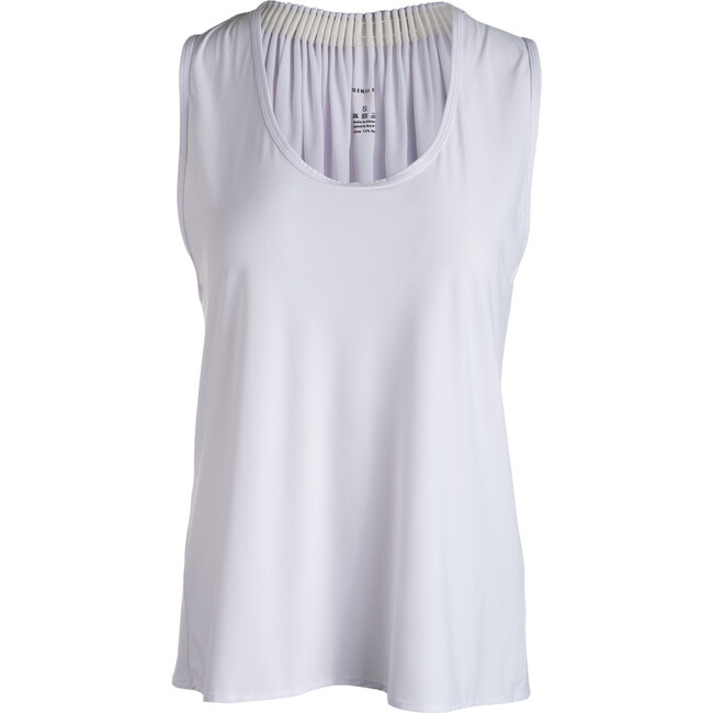 Women's Venus Bias-Cut Ruched Back Tank Top, Optic White