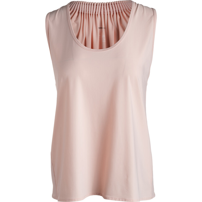 Women's Venus Bias-Cut Ruched Back Tank Top, Pale Pink