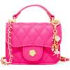 Tiny Quilted Ballet Charm Handbag, Hot Pink - Bags - 1 - thumbnail