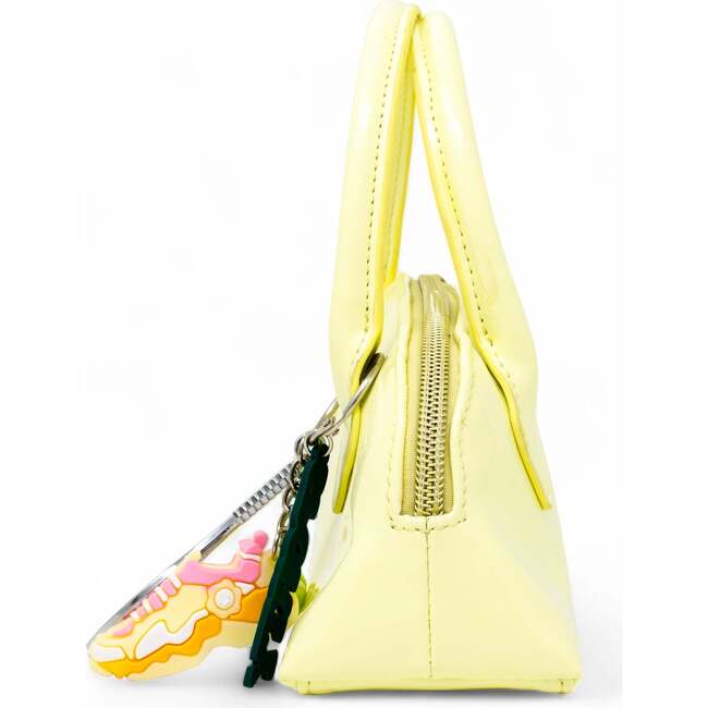 Sporty Charm Top Handle Bag, Yellow - Bags - 2