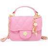 Tiny Quilted Ballet Charm Handbag, Pink - Bags - 1 - thumbnail