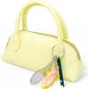 Sporty Charm Top Handle Bag, Yellow - Bags - 3