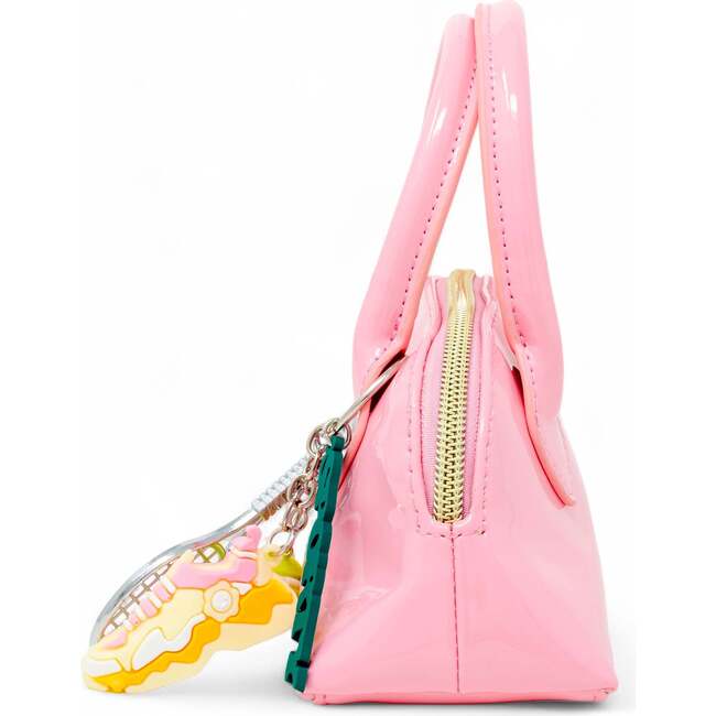Sporty Charm Top Handle Bag, Pink - Bags - 2