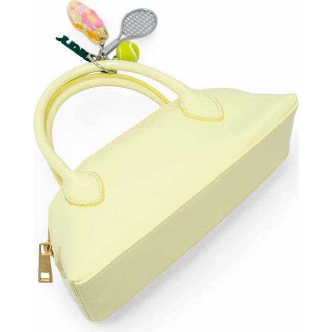 Sporty Charm Top Handle Bag, Yellow - Bags - 4