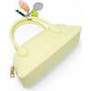 Sporty Charm Top Handle Bag, Yellow - Bags - 4