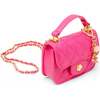Tiny Quilted Ballet Charm Handbag, Hot Pink - Bags - 3