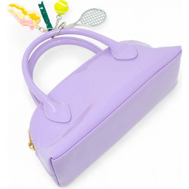 Sporty Charm Top Handle Bag, Purple - Bags - 4