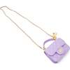 Tiny Quilted Ballet Charm Handbag, Purple - Bags - 4