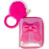 Shiny Jumbo Bow Spiral Strap Wallet, Hot Pink - Bags - 1 - thumbnail
