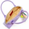 Sporty Charm Top Handle Bag, Purple - Bags - 5