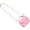 Tiny Quilted Ballet Charm Handbag, Pink - Bags - 4