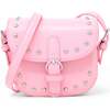Saddle Stud Kids Handbag, Pink - Bags - 1 - thumbnail