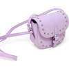 Saddle Stud Kids Handbag, Purple - Bags - 3