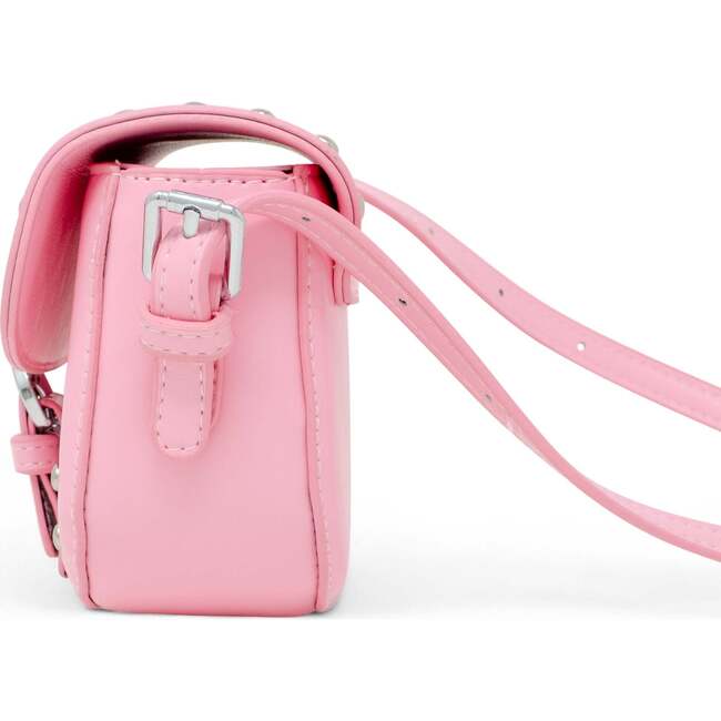Saddle Stud Kids Handbag, Pink - Bags - 2