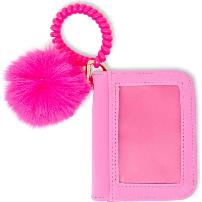 Pom Pom Pop ID Wallet, Hot Pink