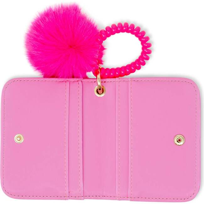 Pom Pom Pop ID Wallet, Hot Pink