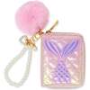 Mermaid Tail  Wallet with Pom-Pom & Pearl Strap, Pink - Bags - 1 - thumbnail