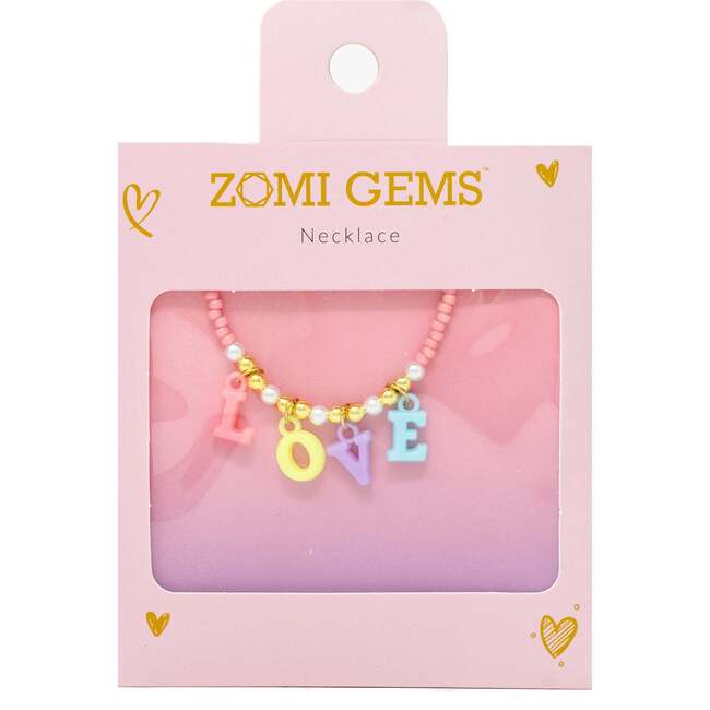 Love Pink Bead Necklace - Necklaces - 2