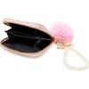 Mermaid Tail  Wallet with Pom-Pom & Pearl Strap, Pink - Bags - 2