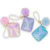 Mermaid Tail  Wallet with Pom-Pom & Pearl Strap, Pink - Bags - 3