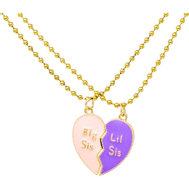 Big Sis & Lil Sis Magnetic Heart Necklace Set