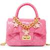 Classic Sparkle Top Handle Handbag, Pink Lemonade - Bags - 1 - thumbnail