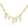 Cross & Heart Charm Necklace - Necklaces - 1 - thumbnail