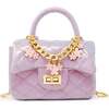 Classic Sparkle Top Handle Handbag, Baby Purple - Bags - 1 - thumbnail