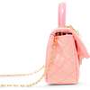 Classic Sparkle Top Handle Handbag, Pink Bubblegum - Bags - 2