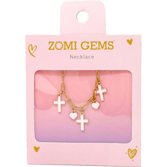 Cross & Heart Charm Necklace - Necklaces - 2