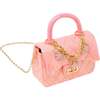 Classic Sparkle Top Handle Handbag, Pink Bubblegum - Bags - 3