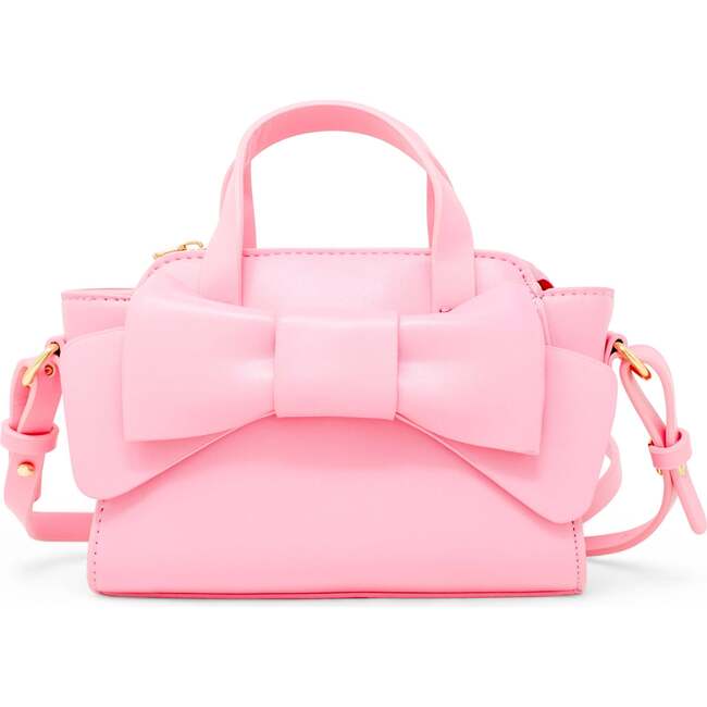 Big Bow Baguette Handbag, Pink