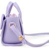 Big Bow Baguette Handbag, Purple - Bags - 2 - thumbnail