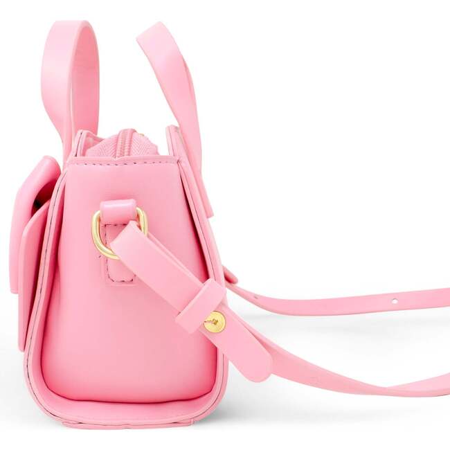 Big Bow Baguette Handbag, Pink - Bags - 2