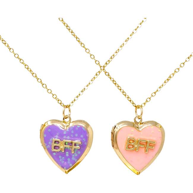 BFF Heart Locket Necklace Set