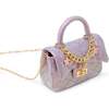 Classic Sparkle Top Handle Handbag, Baby Purple - Bags - 3 - thumbnail