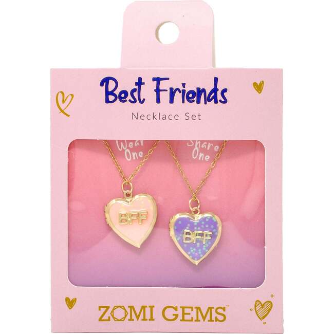 BFF Heart Locket Necklace Set - Necklaces - 2