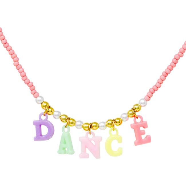 "Dance" Pink Bead Necklace