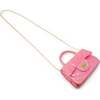 Classic Sparkle Top Handle Handbag, Pink Lemonade - Bags - 4 - thumbnail