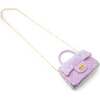 Classic Sparkle Top Handle Handbag, Baby Purple - Bags - 4 - thumbnail